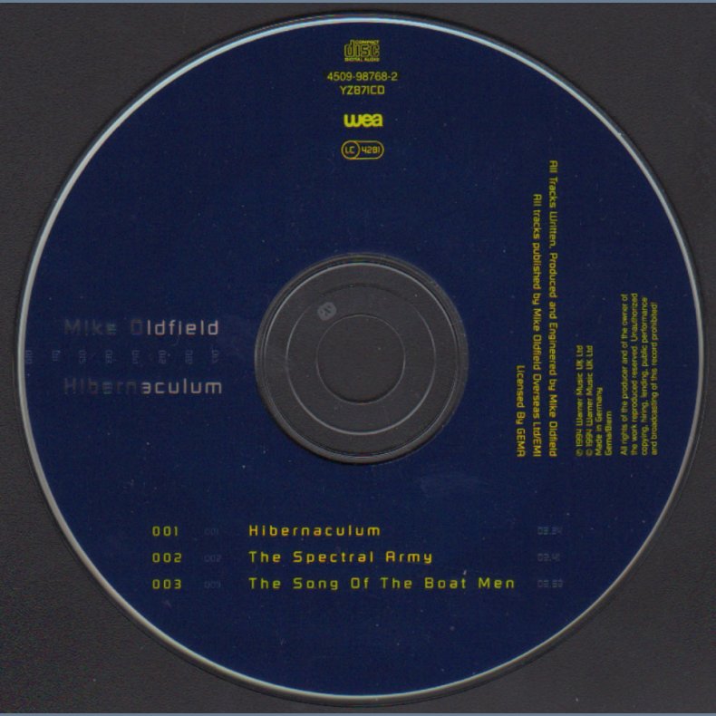 Hibernaculum Part 1 - 1994 European WEA label 3-track CD Single