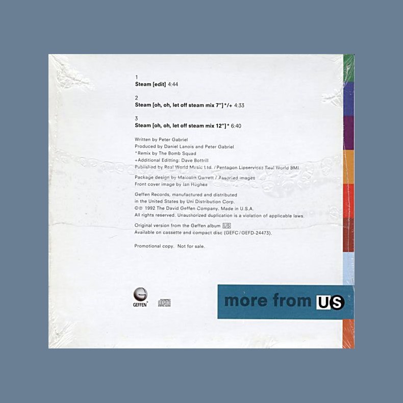 Steam - 1994 US Geffen label 3-track promotional issue CD Single