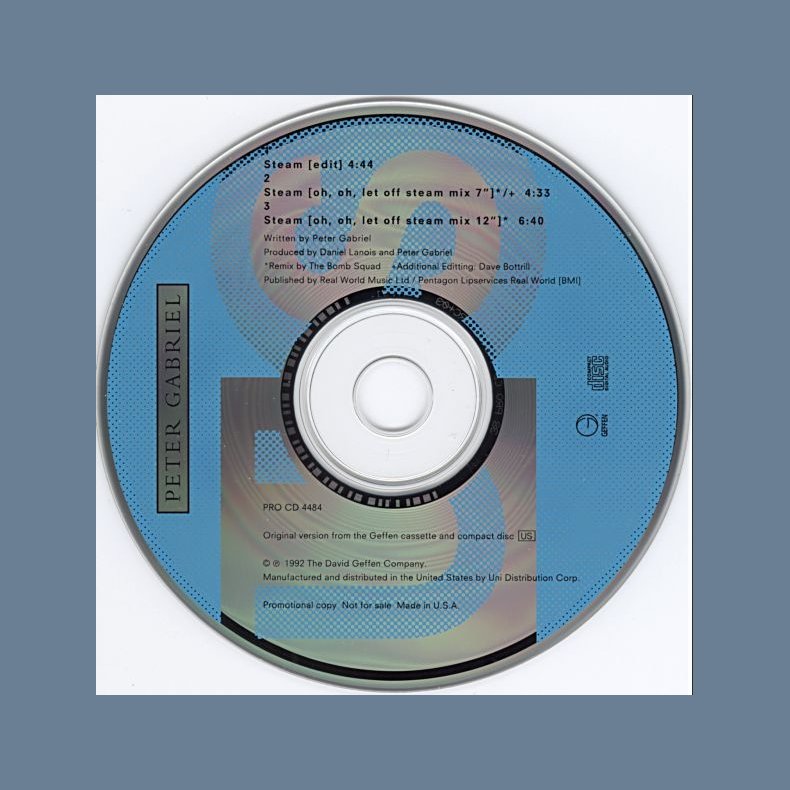 Steam - 1994 US Geffen label 3-track promotional issue CD Single