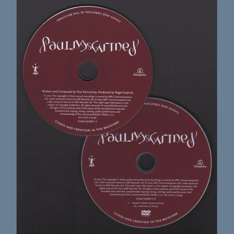 Chaos and Creation in The backyard - 2005 Limited Special Edition 2-disc CD/DVD Set - Non Copy Prote