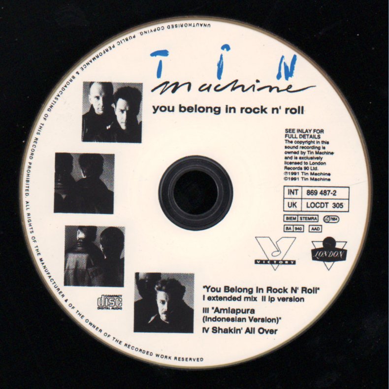 You Belong In Rock N' Roll - Victory Music/London Records 4-track CD EP