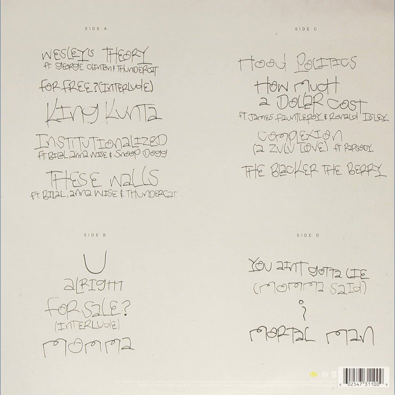 To Pimp a Butterfly - 2015 European Interscope 16-track 2LP Set