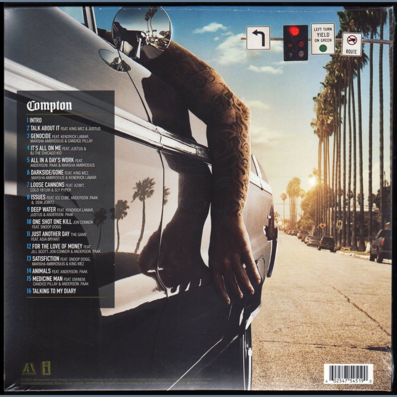 Compton (A Soundtrack By Dr. Dre) - 2015 European Aftermath label 16-track 2LP Set