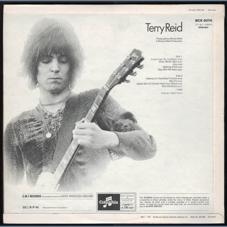 Terry Reid - 1969 UK Columbia label 1 st. Press 9-track Stereo LP
