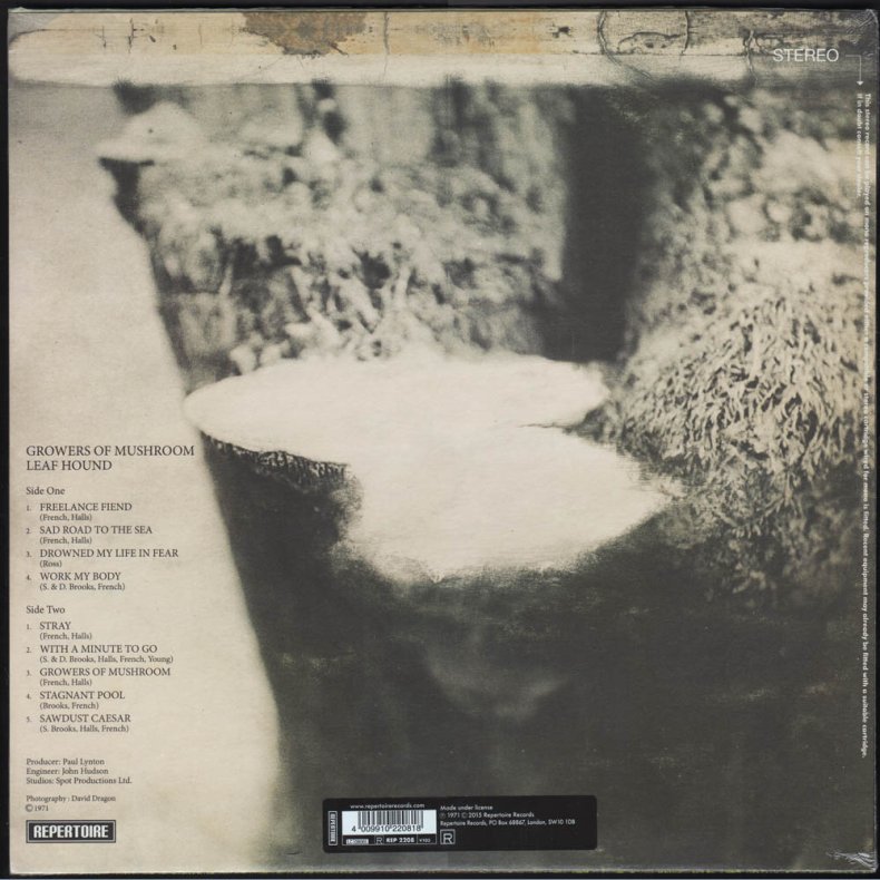 Growers of mushrooms - 2015 German Repertoire label 9-track LP