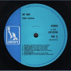 My Way - 1968 UK Liberty label 14-track Reissue Stereo LP