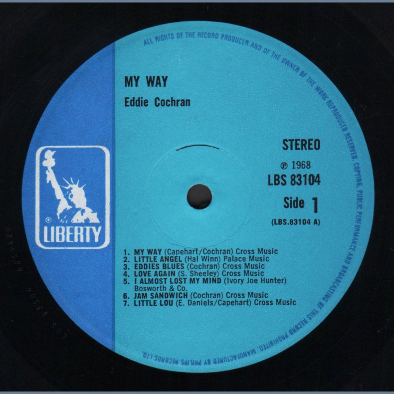 My Way - 1968 UK Liberty label 14-track Reissue Stereo LP