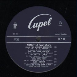 Agnetha F&auml;ltskog Vol. 2 - Original 1969 Swedish Cupol label 12-track LP - Blue Labels