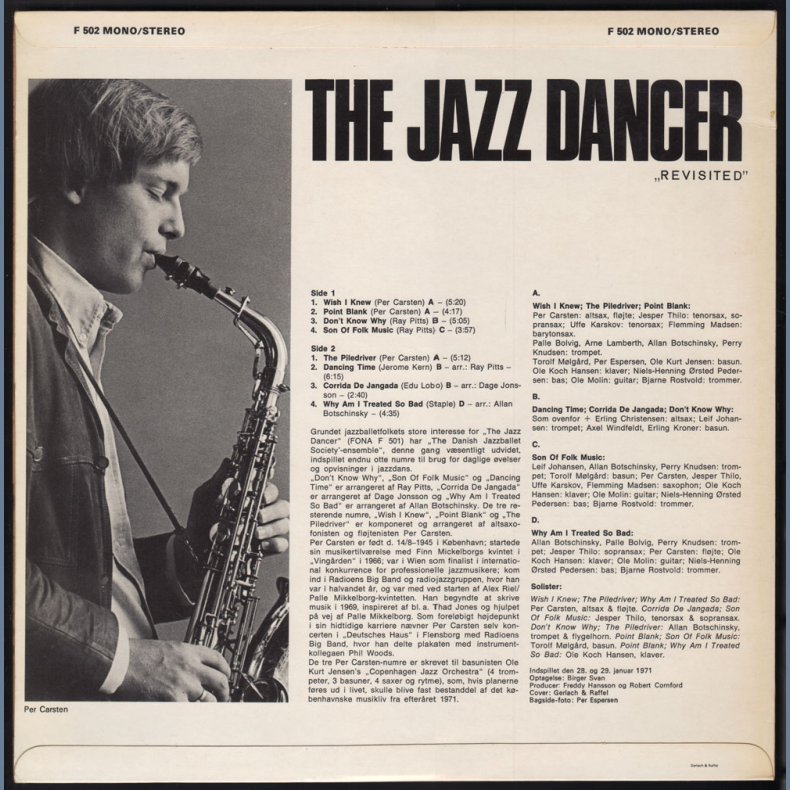The Jazz Dancer "Revisited" - Original 1971 Danish Fona label 8-track LP