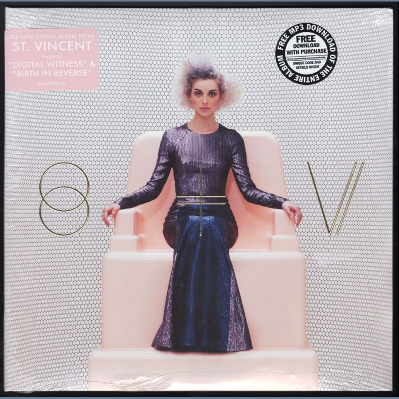 St. Vincent - Original 2014 US Loma Vista/Republic label 11-track LP incl Golden Shaped 7" Single