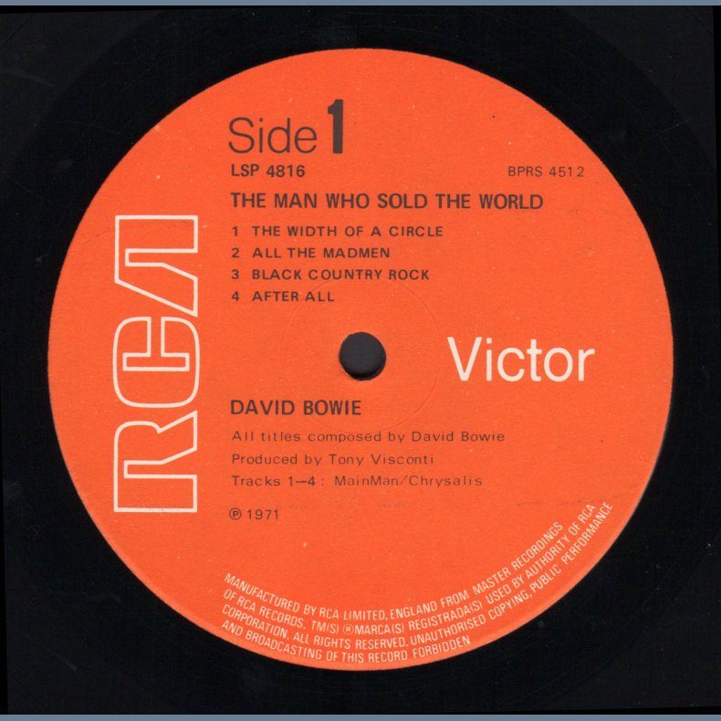 The Man Who Sold The World - 1972 UK RCA label 2nd Issue LP - Inner Sleeve, Poster &amp; 2E/1E Matrix