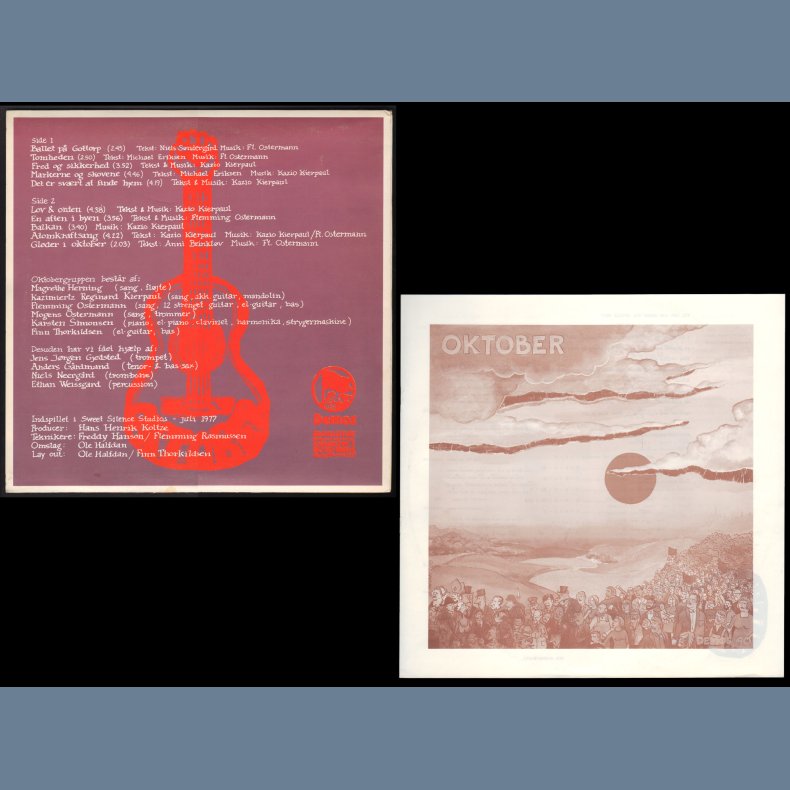 Oktober - Original 1977 Danish Demos label 10-track LP - Incl. Booklet