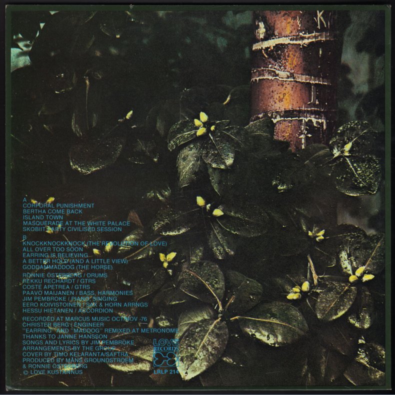 Corporal Cauliflowers Mental Function - Original 1978 Finnish Love label 10-track LP - Incl Lyric Po