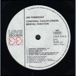 Corporal Cauliflowers Mental Function - Original 1978 Finnish Love label 10-track LP - Incl Lyric Po