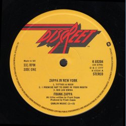 Zappa In new York - 1978 UK Discreet label 10-track 3rd Issue 2LP Set