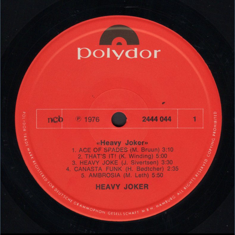 Heavy Joker featuring Max Leth Jun. - Original 1976 Norwegian Pressed Polydor label 9-track LP 