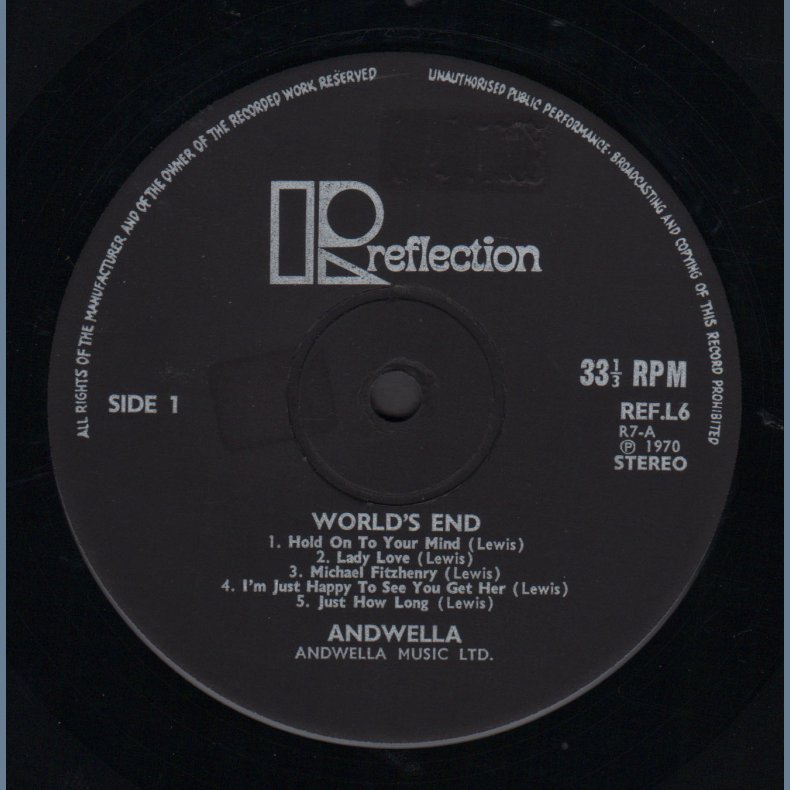 World's End - 1970 UK Reflection label 11-track LP