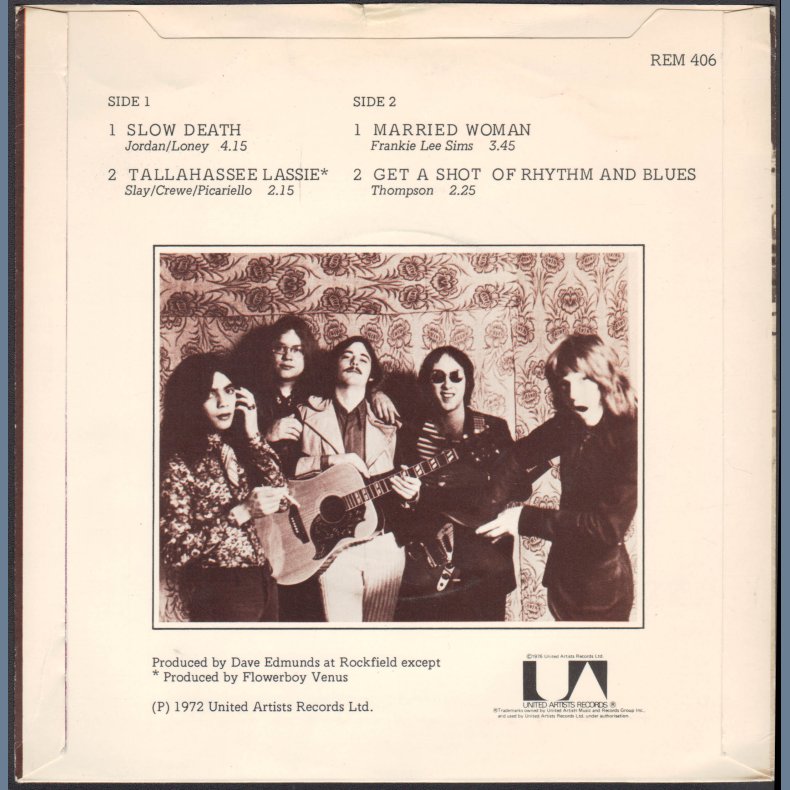 Slow death/Talahasie Lassie b/w Married Woman/Get a shot of rythm blues - 1976 UK 4-track 7" EP
