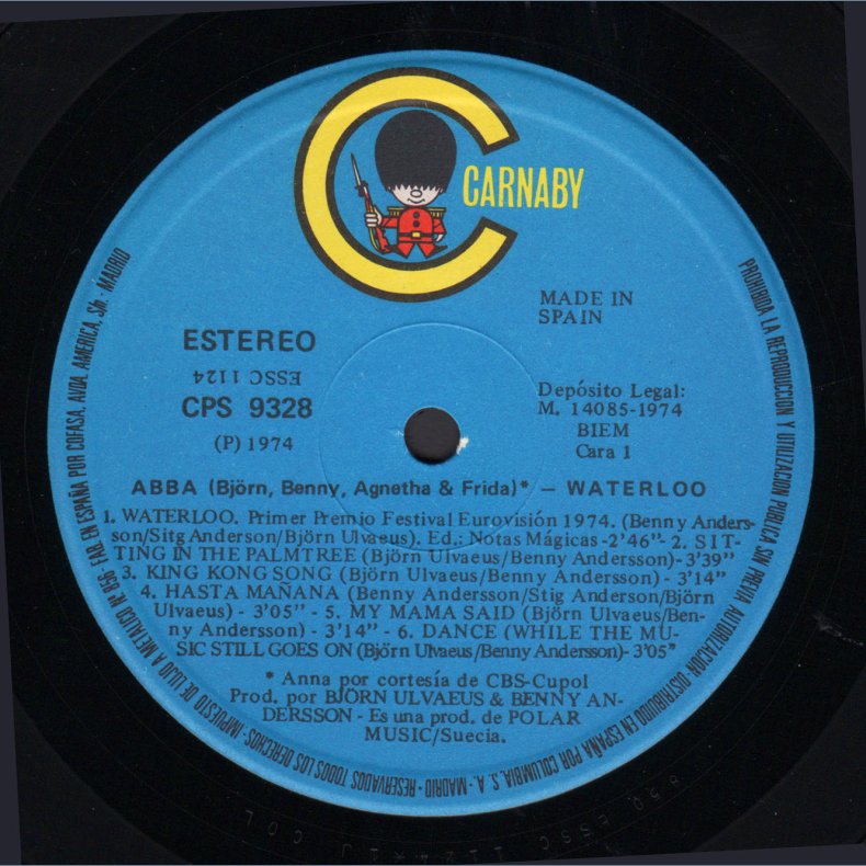 Waterloo - Original 1974 Spanish Carnaby label 12-track LP