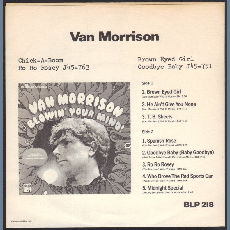 Ro Ro Rosey b/w Chick-A-Boom - Original 1968 Swedish Metronome label 2-track 7" Single