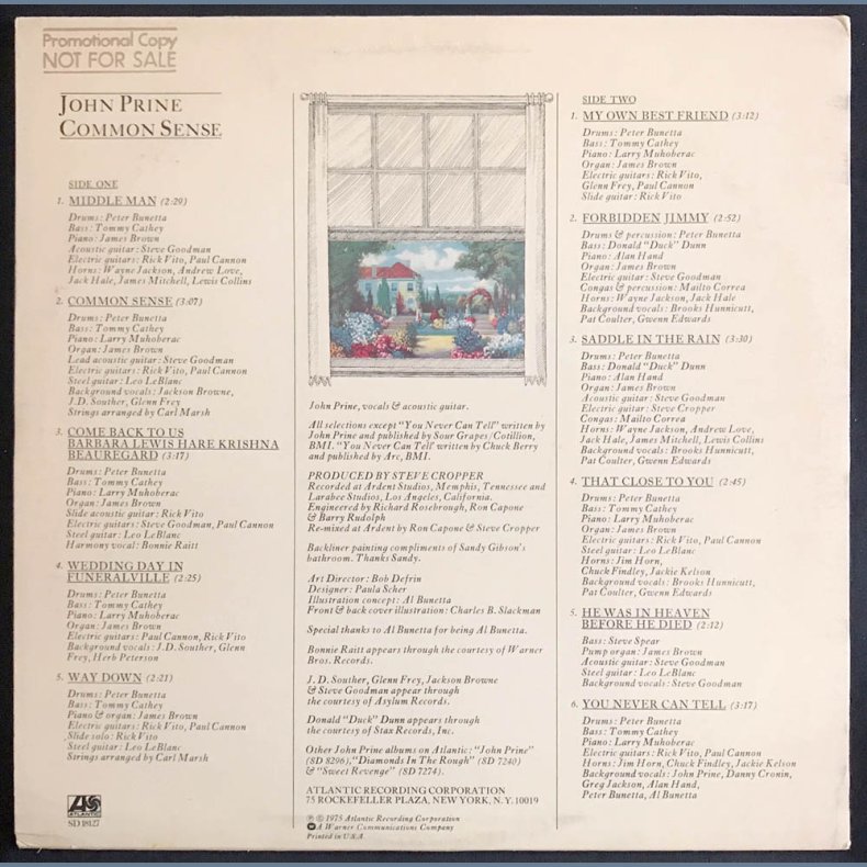 Common Sense - Original 1975 US Atlantic label 11-track LP - Green &amp; Orange labels, 'Rockefeller' 