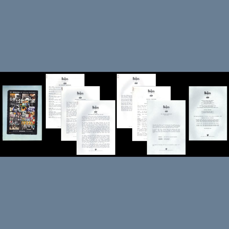 Anthology DVD's - 2003 UK/Danish Apple Corps/EMI label 33-page Press Kit