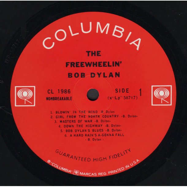 The Freewheelin' Bob Dylan - Original 1963 US Columbia label 13