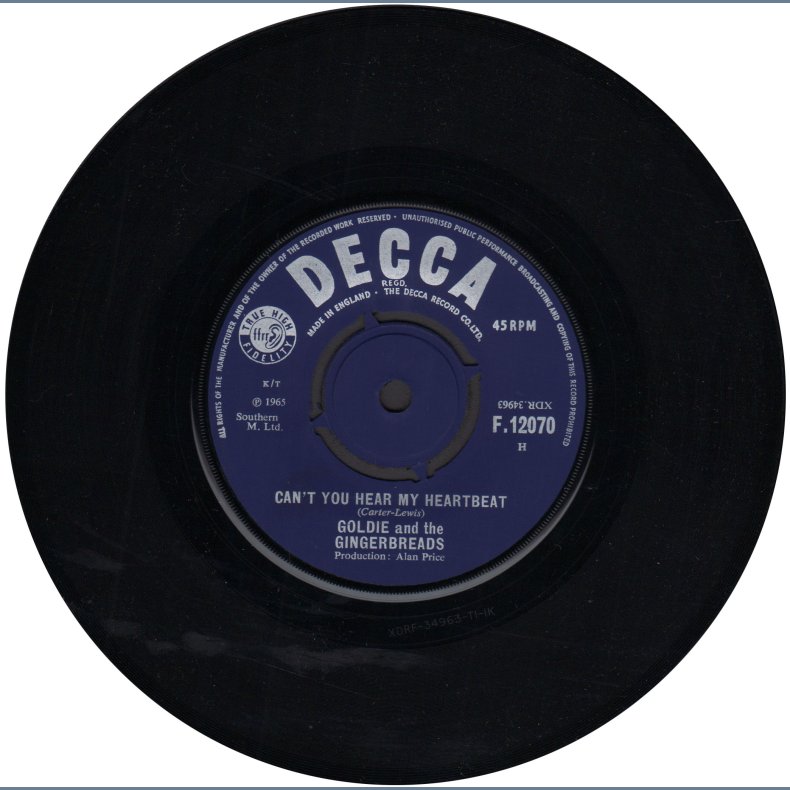 Can't you hear my heartbeat b/w Little boy - Original 1965 Danish 2-track 7" Single