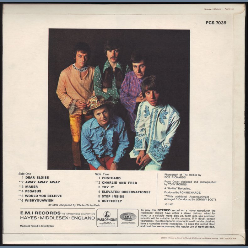Butterfly - Original 1967 Danish Parlophone label 12-track Stereo LP