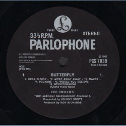Butterfly - Original 1967 Danish Parlophone label 12-track Stereo LP