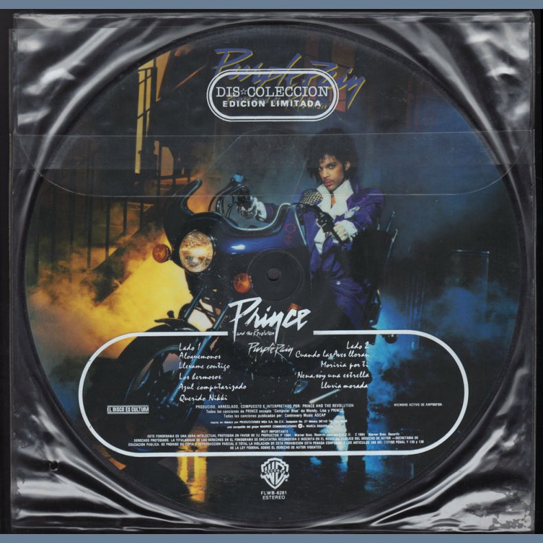 Purple Rain - 1984 Mexican Warner Bros label 9-track Pictur Disc LP