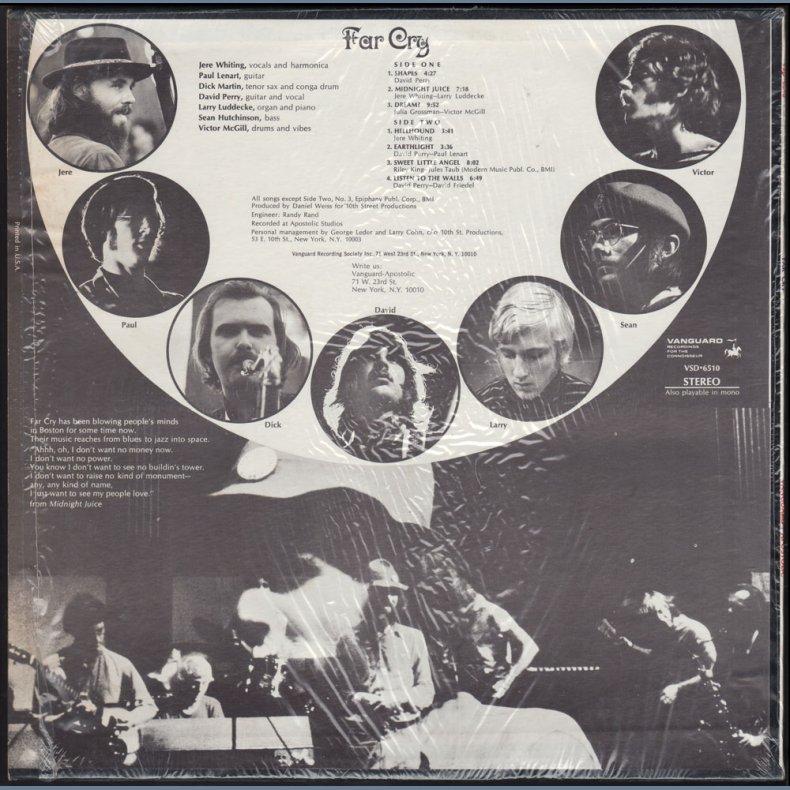 Far Cry - Original 1968 US Vanguard Apostolic Series 7-track Stereo LP