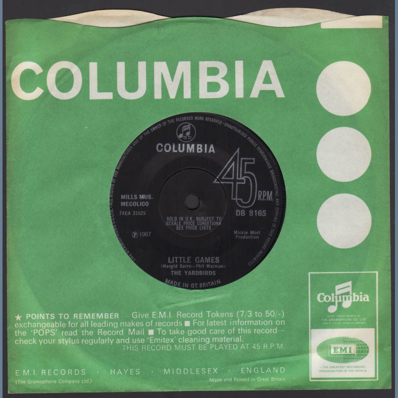 Little Games b/w Puzzles - Original 1967  UK Columbia label 2-track 7" Single