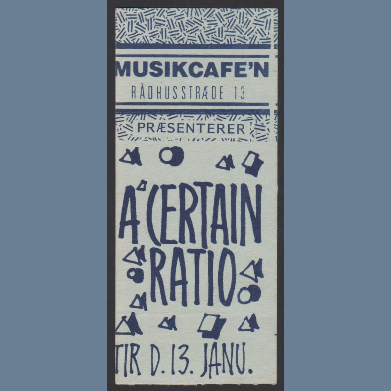 Concert Ticket - 1987 Danish Concert Ticket