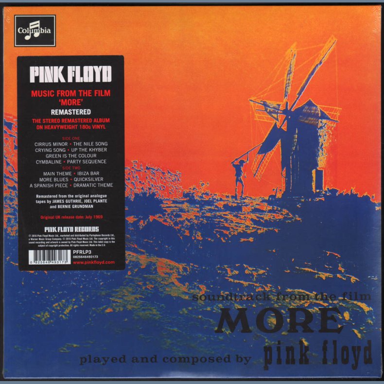 More - Music From The Film - 2016 European Pink Floyd label Remastered 180 Gram 7-track Reissue LP