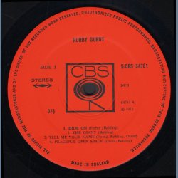 Hurdy Gurdy - Original 1972 UK CBS label 1st Issue 8-track LP