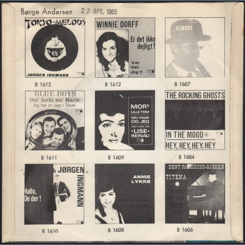 For din skyld b/w Drmme floden - Original 1965 Danish Metronome label 2-track 7" Single