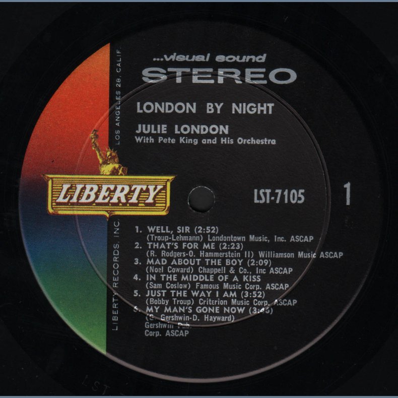 London By Night - 1960 US Liberty label 2nd pressing 12-track Stereo LP 