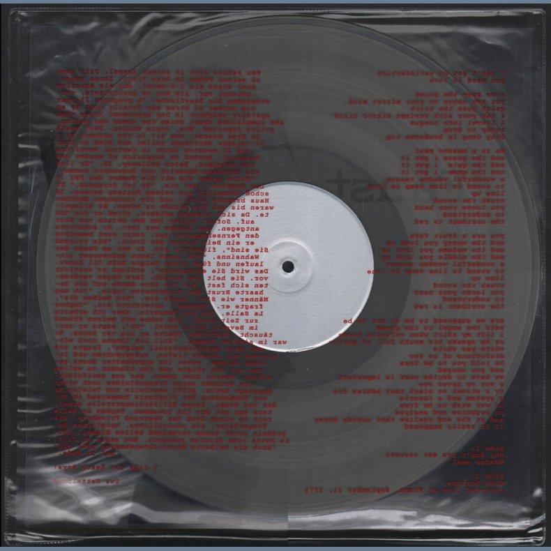 Faust - 1990ies german Privately Pressed 3-track reissue LP