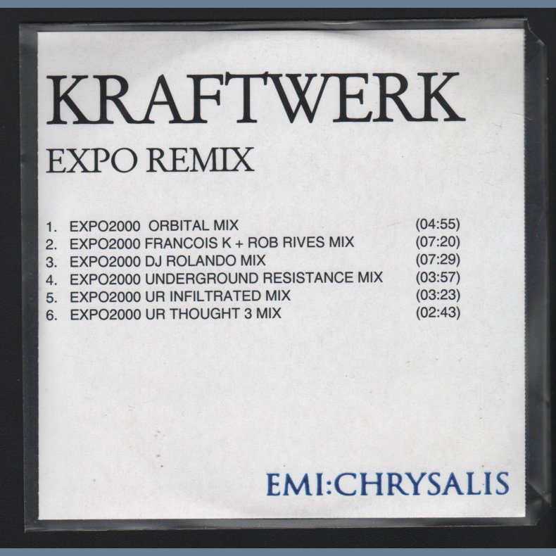 Expo Remix - 2000 UK EMI-Chrysalis label 6-track Remix CD Acetate