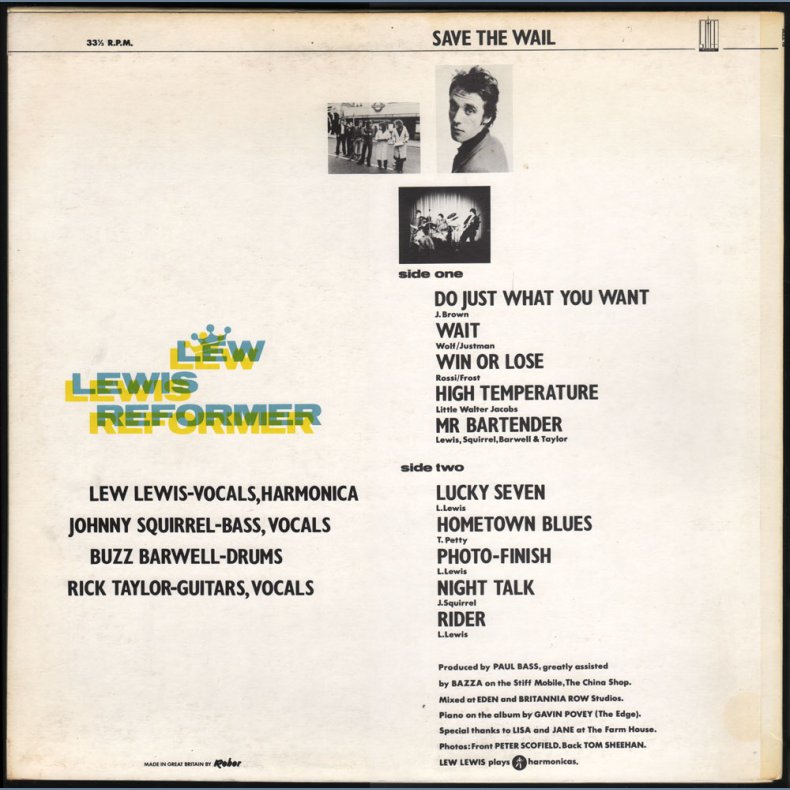 Save The Wail - Original 1979 UK Stiff label 10-track LP