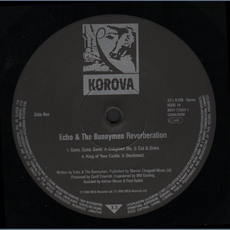 Reverberation - Original 1990 German pressed Korova label 10-track LP