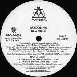 Ray Of Light  - New Mixes - 1996 US Warner Bros label 4-track Promotional Issue 12" Single