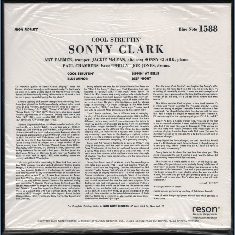 Cool Struttin' - 2000 Classic Records Limited Edition Audiophile Set of 4x12" 