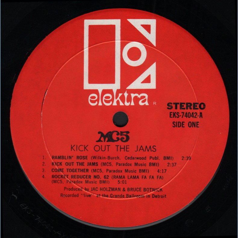 Kick Out The Jams - 1969 US Elektra label 2nd Issue 8-track LP