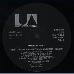 Historical Figures And Ancient Heads - 1972 Danish United Artists label 8-track LP