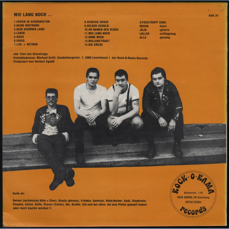Wie Lang Noch... - Original 1983 German Rock Rock-O-Rama label 14-track LP