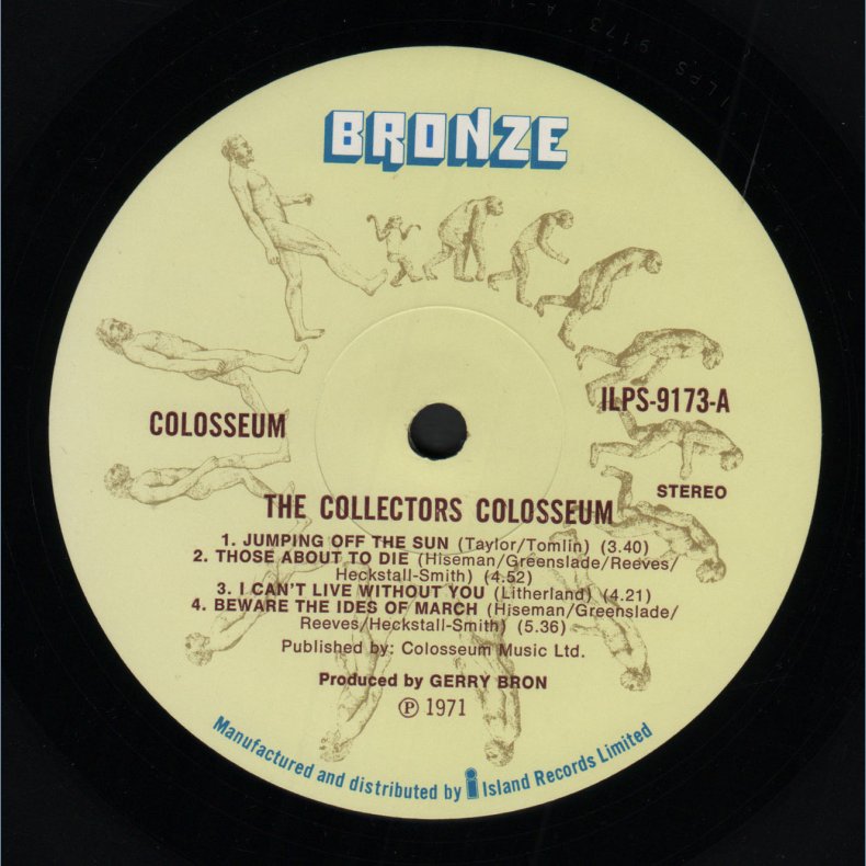 The Collectors Colosseum - 1971 UK Bronze label 8-track LP