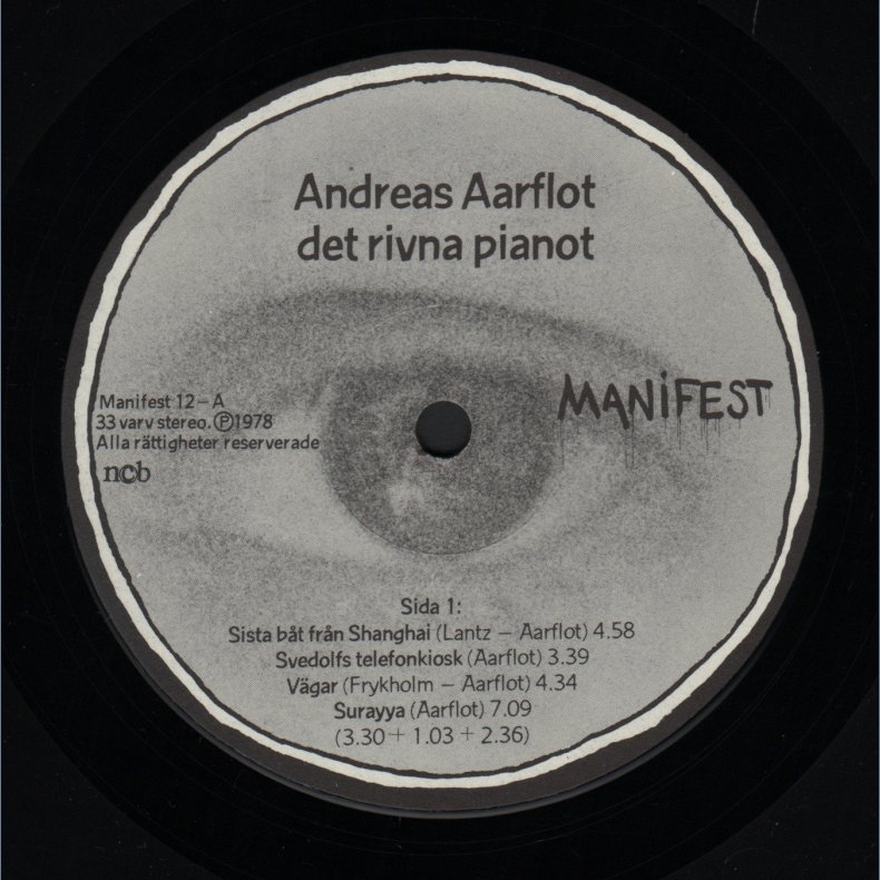 Det Rivna Pianot - Original 1978 Swedish Manifest label 10-track LP