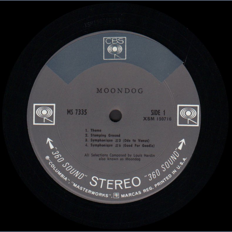 Moondog  - Original 1969 US Columbia Masterworks label 8-track LP